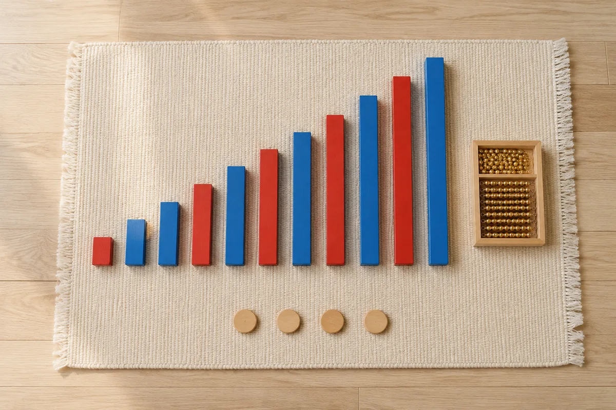 Matériel Montessori mathématiques : la progression réelle